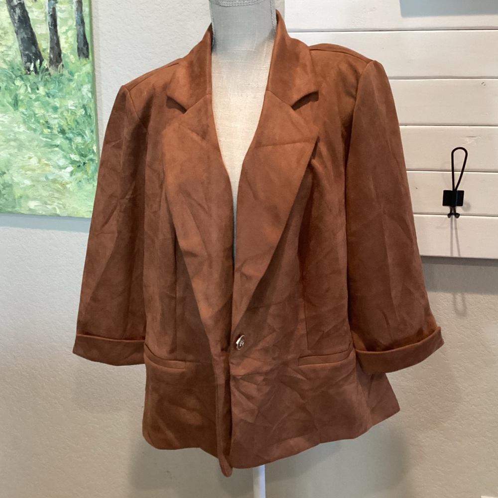 New York Clothing Co  Faux Suede Jacket Blazer